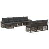 vidaXL Tuinbankenset 10 st Grijs en Donkergrijs poly rattan