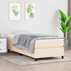 vidaXL Boxspring bed 90x200 cm stof cr&egrave;mekleurig