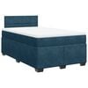 vidaXL Boxspring met matras fluweel donkerblauw 120x200 cm