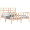 vidaXL Bedframe met hoofdbord massief hout