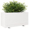 vidaXL Plantenbak 90x40x49,5 cm massief grenenhout wit