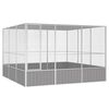 vidaXL Vogelkooi 302,5x324,5x211,5 cm gegalvaniseerd staal grijs