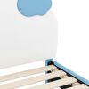 vidaXL Bedframe voor kinderen met hoofdbord Blauw 80 x 200 cm PU