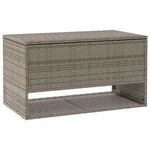 vidaXL Opbergbox voor buiten 100x55x55,5 cm poly rattan grijs