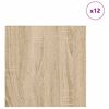 vidaXL Decorpanelen 12 pcs Sonoma Eiken 30 x 30 x 0,27 cm Bewerkt hout