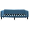 vidaXL Slaapbank met onderschuifbed 100x200 cm fluweel blauw