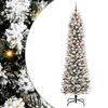 vidaXL Kunstkerstboom Wit 240 cm PVC en Metaal en Plastic