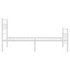 vidaXL Bedframe met hoofd- en voeteneinde metaal wit 100x190 cm
