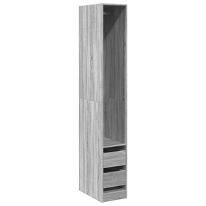 vidaXL Kledingkast 30x50x200 cm bewerkt hout grijs sonoma eikenkleur