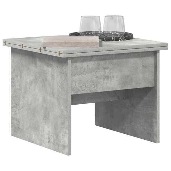 vidaXL Salontafel Beton Grijs 55 x 54,5 x 45 cm Bewerkt hout