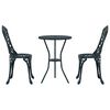 vidaXL Tuin Bistro Set 3 pcs Groen Aluminium