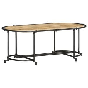 vidaXL Salontafel 110x55x40 cm massief ruw mangohout