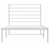 vidaXL Bedframe met hoofdbord metaal wit 80x200 cm