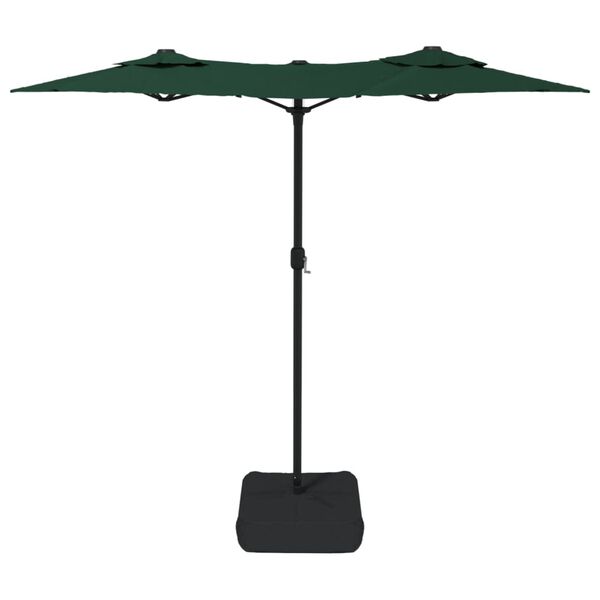 vidaXL Parasol dubbel dak 316x145 cm groen