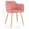 vidaXL Eetkamerstoelen 6 st fluweel roze