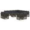 vidaXL Tuinbankenset 14 st Grijs poly rattan