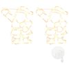 vidaXL Kerstverlichting silhouet van de kerstman2 st 35 LEDs warm wit