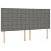 vidaXL Hoofdbord donkergrijs 160x5x118/128 cm Stof