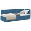 vidaXL Hoekbedframe met hoofdeinde Blauw 80 cm x 200 cm Fluweel