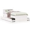 vidaXL Bedframe met hoofdbord zonder matras grenenhout wit 90x190 cm