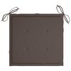 vidaXL Tuinstoelkussens 4 st 40x40x4 cm oxford stof taupe