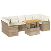 vidaXL 8-delige Loungeset met kussens poly rattan beige