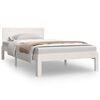 vidaXL Bedframe massief grenenhout wit 100x200 cm