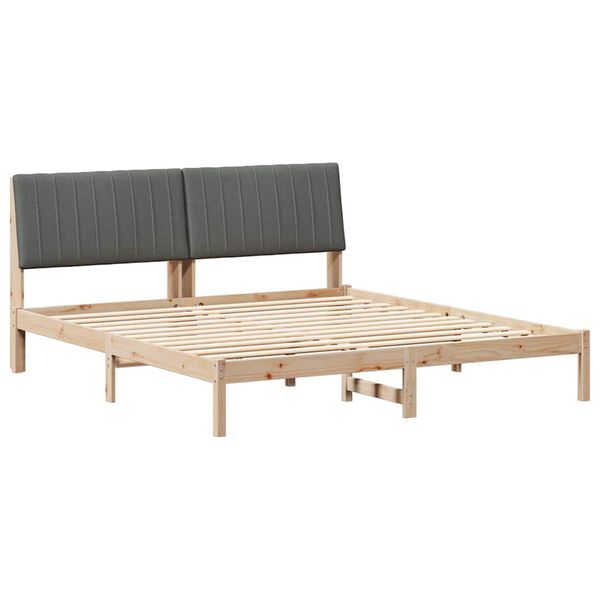 vidaXL Bedframe met hoofdeinde Bruin 180 x 200 cm Massief grenenhout