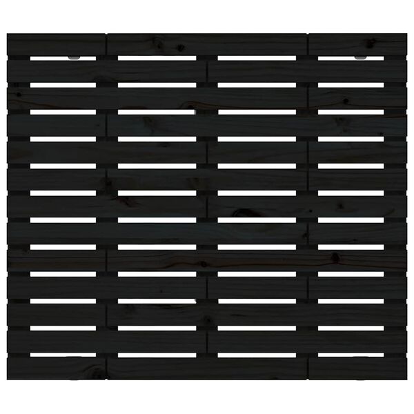 vidaXL Hoofdbord wandmontage 96x3x91,5 cm massief grenenhout zwart