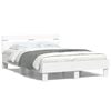 vidaXL Bedframe met hoofdbord bewerkt hout wit 120x200 cm