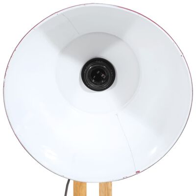 vidaXL Vloerlamp 25 W E27 33x25x130-150 cm verweerd rood