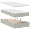 vidaXL Opslag bed met matras Lichtgrijs 100 x 200 cm Fluweel