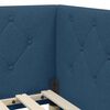vidaXL Hoekbedframe met hoofdeinde Blauw 90 x 190 cm Stof
