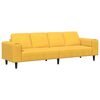 vidaXL Bank Lichtgeel 250 x 77 x 76 cm Katoen Stof
