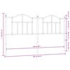 vidaXL Vervangend hoofdbord 160 cm metaal zwart