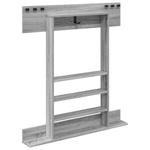 vidaXL Biljartkeu standaard Bewerkt hout 93 x 12 x 103 cm Grijs Sonoma