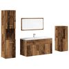 vidaXL 4-delige Badkamermeubelset bewerkt hout oud houtkleurig