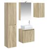 vidaXL Badkamerkastenset 5 pcs Sonoma Eiken 50 x 14,5 x 70 cm