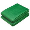 vidaXL Zeil met Oogjes 2 st Groen 1,5 x 10 m 260 gsm PE