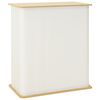 vidaXL Beursbalie Lichtbruin en wit 80 x 40 x 93 cm Bewerkt hout en PP