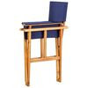vidaXL Regisseursstoelen 2 st massief acaciahout blauw