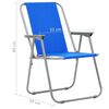 vidaXL Kampeerstoelen inklapbaar 52x59x80 cm blauw 2 st