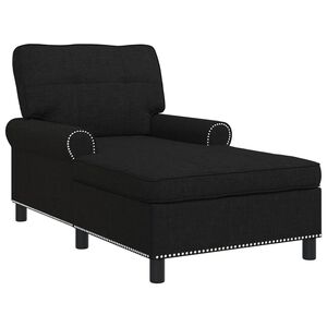 vidaXL Chaise Lounge Zwart Stof 91 x 157 x 91 cm