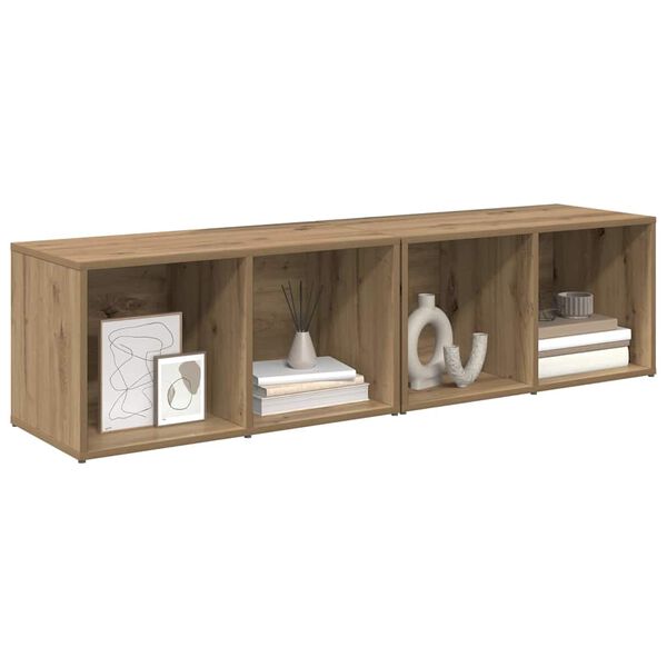 vidaXL Tv-meubelset 2 pcs Artisan Eiken 37 x 35 x 72 cm Bewerkt hout