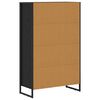 vidaXL Boekenkast Zwart Eiken 99,5 x 30 x 108,5 cm Bewerkt hout