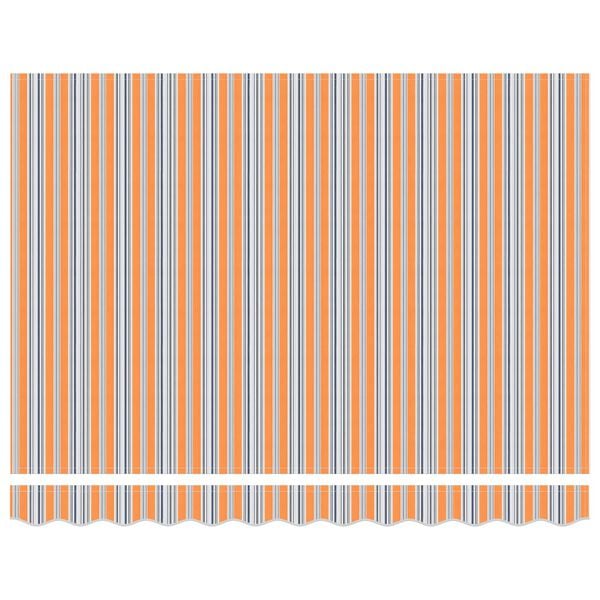 vidaXL Inklapbaar Zonnescherm Blauw en Oranje 350 x 250 cm