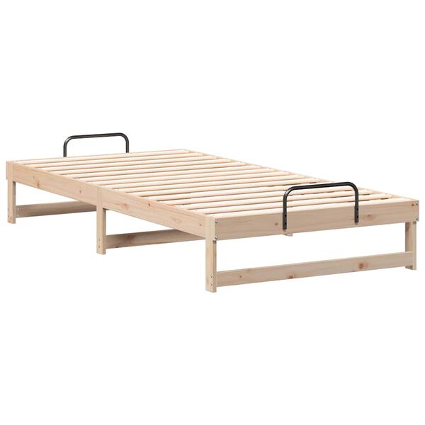 vidaXL Bedframe Bruin 100 x 210 cm Massief grenenhout
