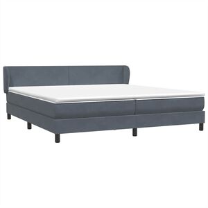 vidaXL Boxspringbed met matrassen 180x220 cm fluweel donkergrijs