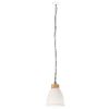 vidaXL Hanglamp industrieel E27 23 cm ijzer en massief hout wit