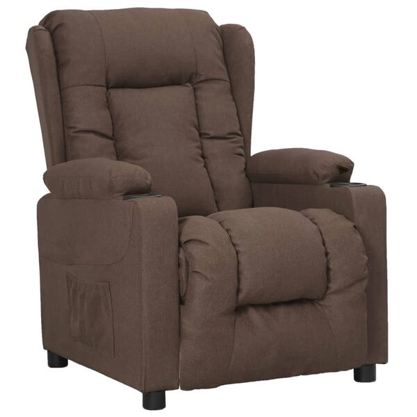 vidaXL Fauteuil verstelbaar stof taupe